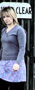Girl walking by